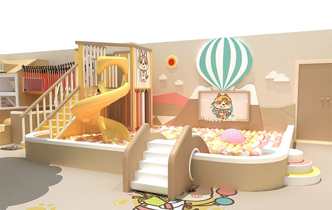 Creative Nature Wooden Indoor Playground Equipment