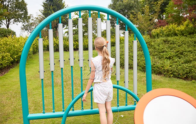 Professional Kids Outdoor Musical Playground Equipment Aluminium Alloy Harp Percussion Instruments for Preschool