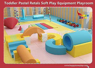 Create a Magical Wonderland with our Colorful Toddler Kids Pastel Rentals Soft Play Equipment Set