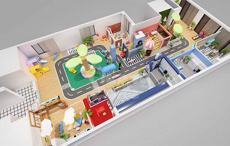 City Street Themed Indoor Playground | Custom Role-Play Soft Play Area for Kids